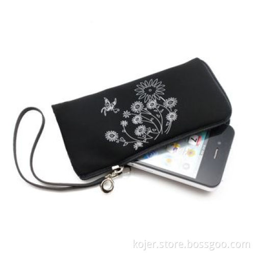 Zipper Bag, Made of Velvet, with Quality Zipper Slider and Lanyard, Ideal for iPhone 4